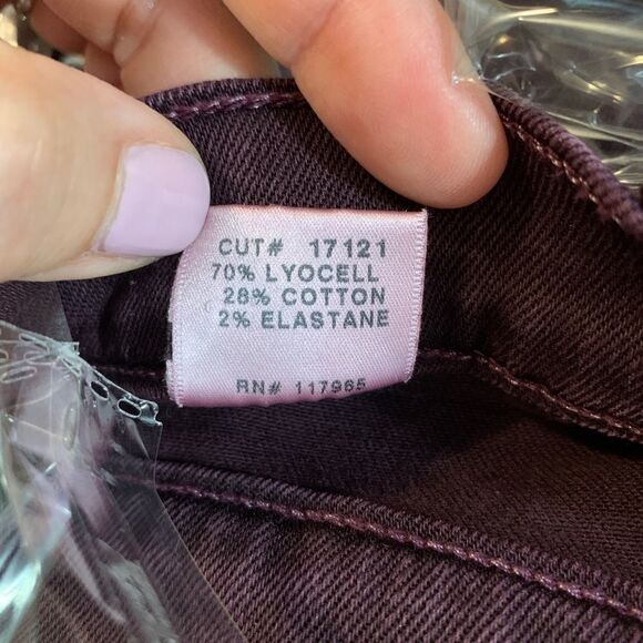 J Brand Super Skinny‎ Dark Plum Denim Jeans 26 - Picture 11 of 11